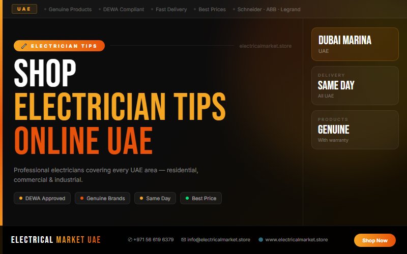 Certified Electricians in Dubai Marina UAE — Same Day Service, All Areas 2026