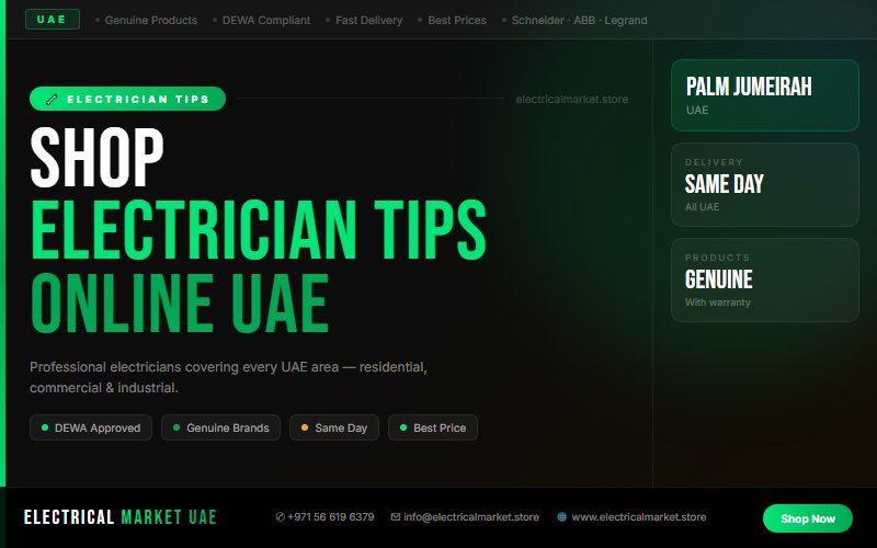 Electrician Services Palm Jumeirah UAE — Panel Upgrades, Fault Repair & Maintenance