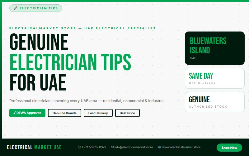 Professional Electrician in Bluewaters Island — Electrical Market UAE Covers Every Area