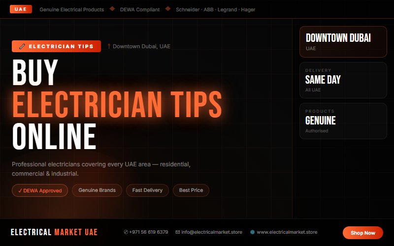 Electrician Services Downtown Dubai UAE — Panel Upgrades, Fault Repair & Maintenance