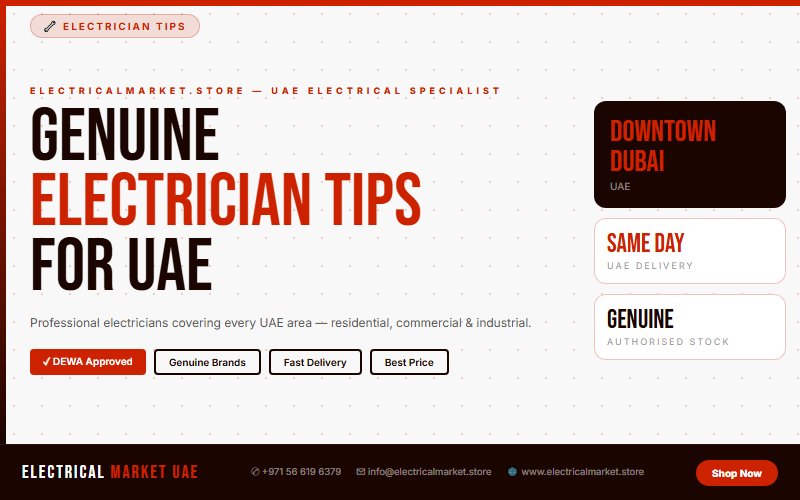 Trusted Electricians Covering Downtown Dubai and All UAE Areas — Electrical Market 2026