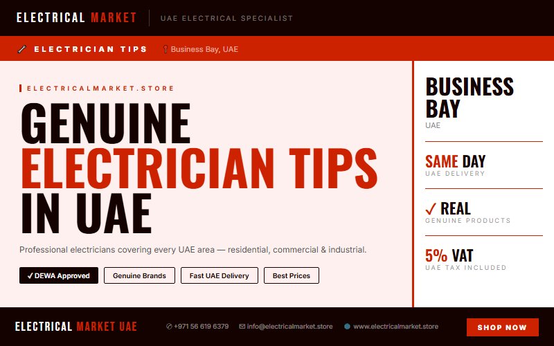 Professional Electrician in Business Bay — Electrical Market UAE Covers Every Area