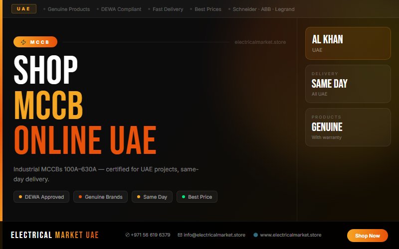Best MCCB Brands in UAE — Schneider, ABB, Legrand for Al Khan Contractors