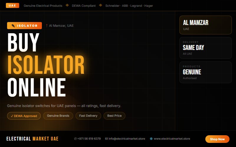 Rotary Isolator vs Toggle Isolator — Which Is Better for Al Mamzar Panels?