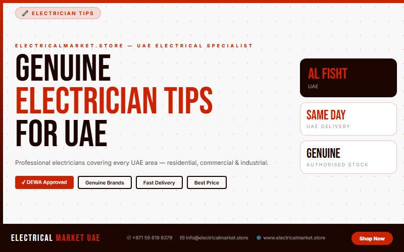 Trusted Electricians Covering Al Fisht and All UAE Areas — Electrical Market 2026