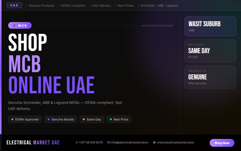 MCB Types Explained — B, C and D Curve for UAE Electrical Installations