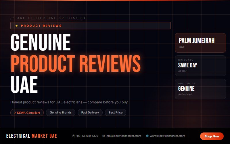 Electrical Equipment for UAE Contractors — Buy Online from Palm Jumeirah