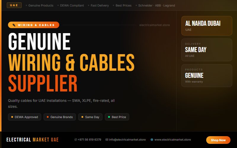 Electrical Products UAE — MCB, MCCB, ELCB & Isolators in Al Nahda Dubai