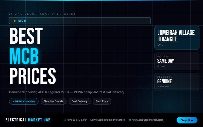 Buy MCBs Online UAE — Same Day Delivery to Jumeirah Village Triangle and All Emirates