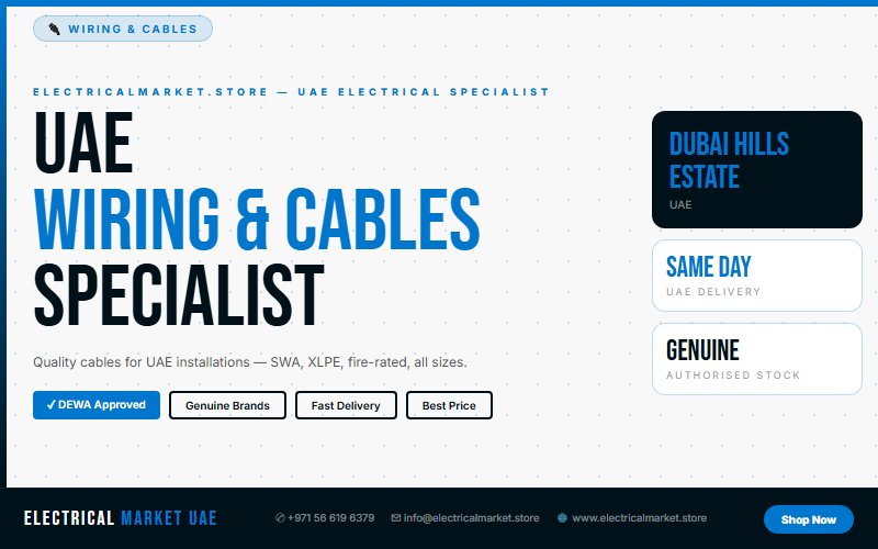 Online Electrical Shop UAE — Fast Delivery to Dubai Hills Estate 2026