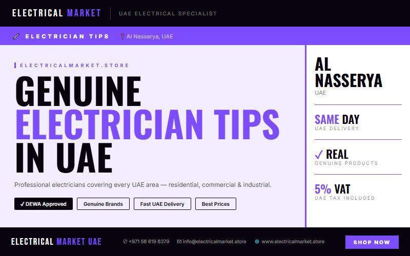 Trusted Electricians Covering Al Nasserya and All UAE Areas — Electrical Market 2026