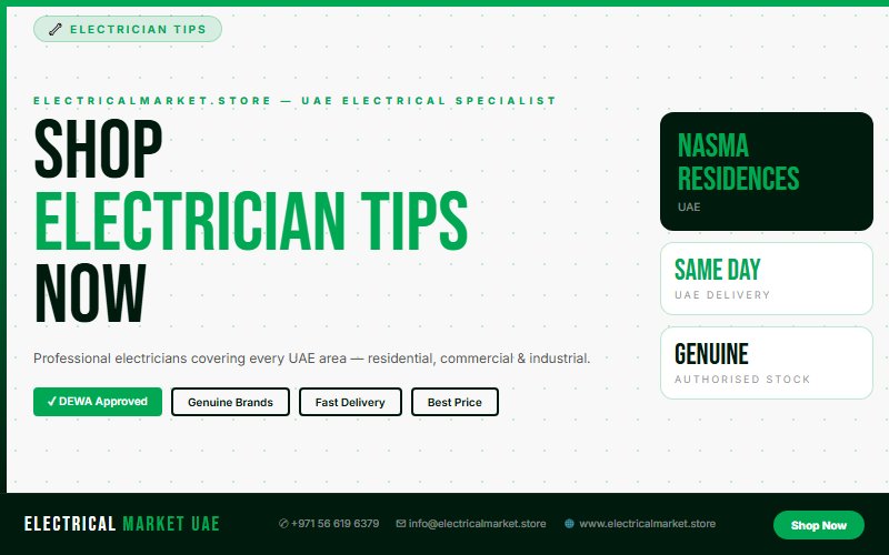 Professional Electrician in Nasma Residences — Electrical Market UAE Covers Every Area