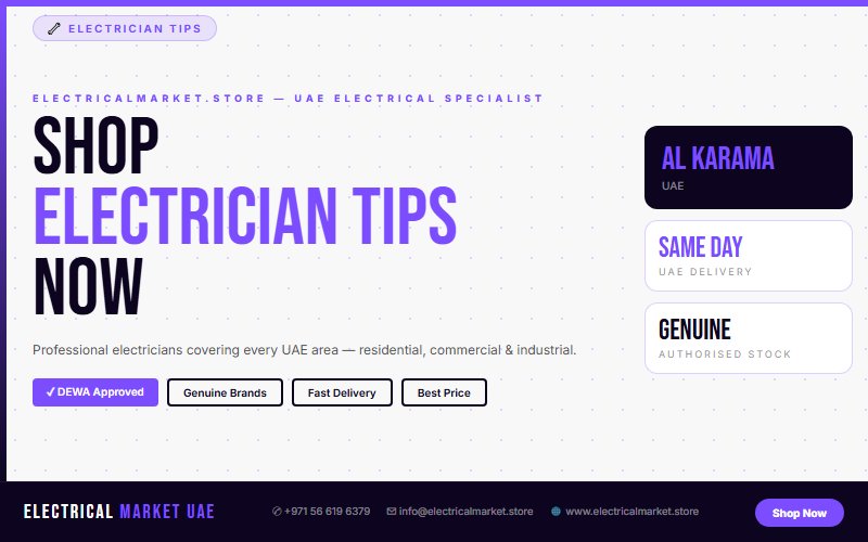 Hire a Professional Electrician in Al Karama — Full Electrical Fit-Out UAE 2026