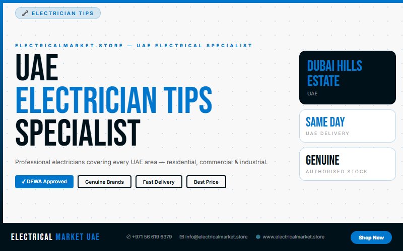 Best Electrician Service in Dubai Hills Estate — Residential, Commercial & Industrial