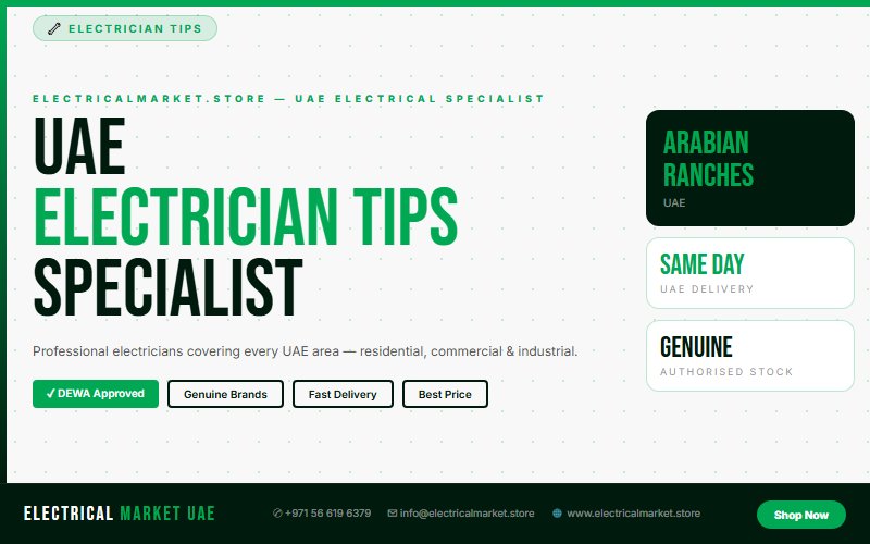 Professional Electrician in Arabian Ranches — Electrical Market UAE Covers Every Area