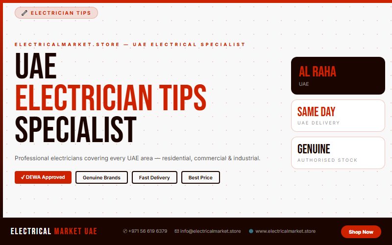 Trusted Electricians Covering Al Raha and All UAE Areas — Electrical Market 2026