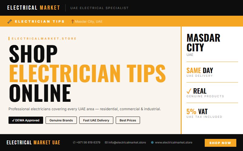 Hire a Professional Electrician in Masdar City — Full Electrical Fit-Out UAE 2026