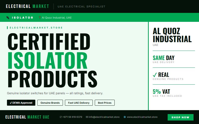 Best Isolator Switch Brands in UAE 2026 — Schneider, ABB, Legrand