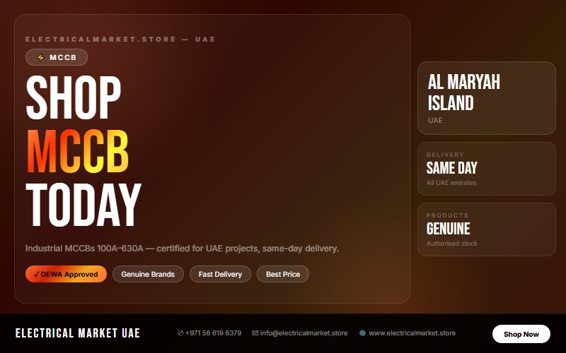 Best MCCB Brands in UAE — Schneider, ABB, Legrand for Al Maryah Island Contractors