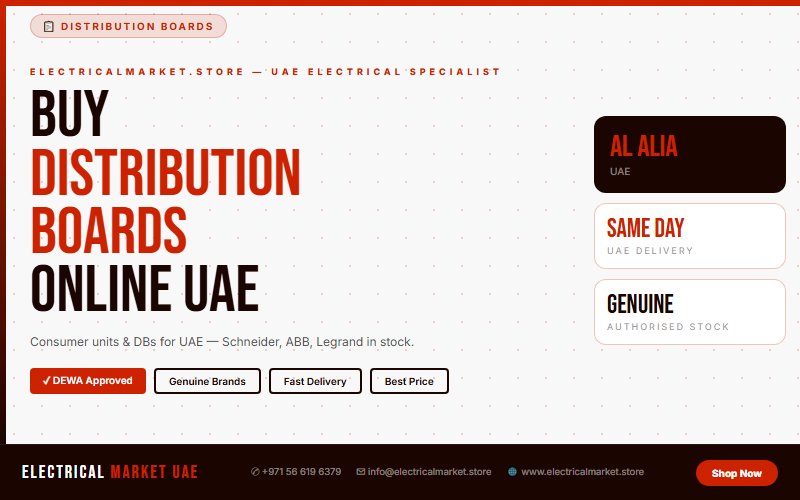 UAE Electrician Supplies — Everything You Need from Al Alia 2026