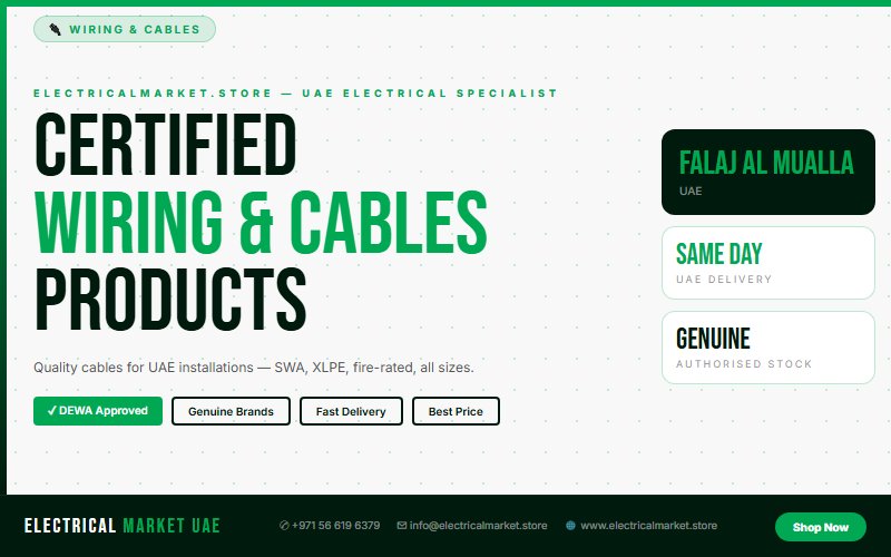 Best Electrical Suppliers in Falaj Al Mualla UAE — Buy Genuine Brands Online 2026