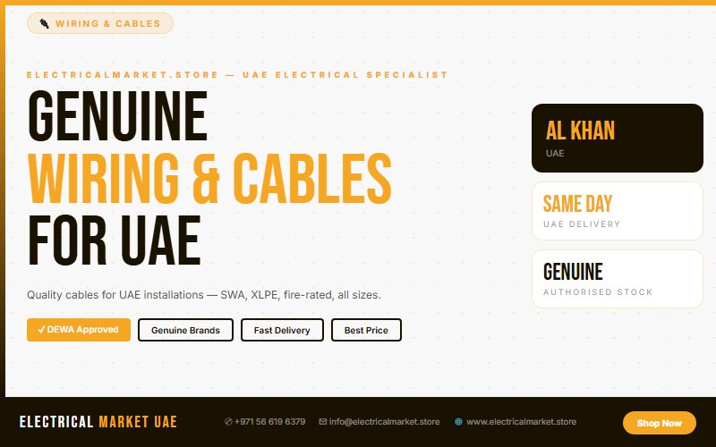 Electrical Equipment for UAE Contractors — Buy Online from Al Khan