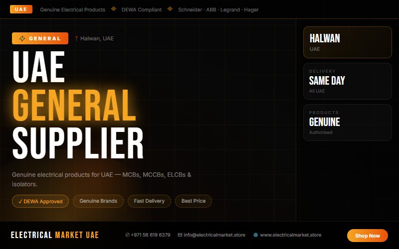Genuine Schneider, ABB & Legrand Electrical Products in Halwan UAE