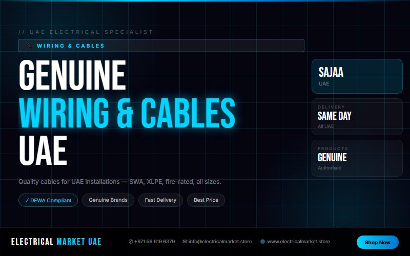 UAE Electrician Supplies — Everything You Need from Sajaa 2026