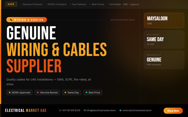 Electrical Products UAE — MCB, MCCB, ELCB & Isolators in Maysaloon