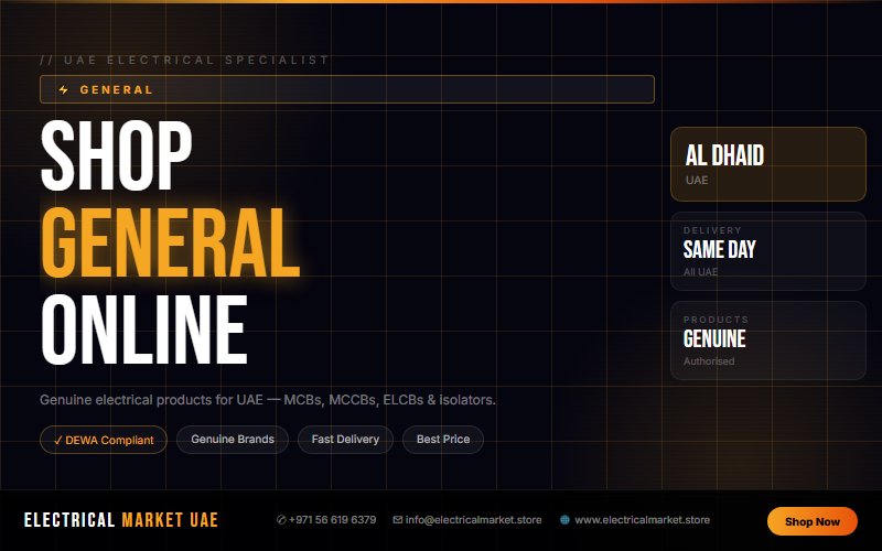 Best Electrical Suppliers in Al Dhaid UAE — Buy Genuine Brands Online 2026