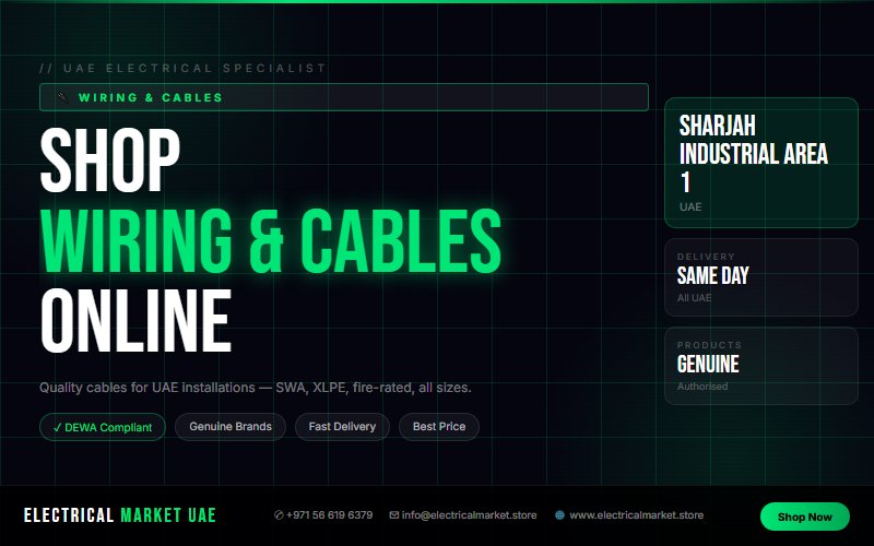 Buy Electrical Switchgear Online UAE — Delivered to Sharjah Industrial Area 1 Same Day