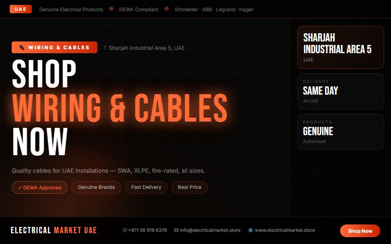 Top Electrical Products for Sharjah Industrial Area 5 Villas and Commercial Buildings