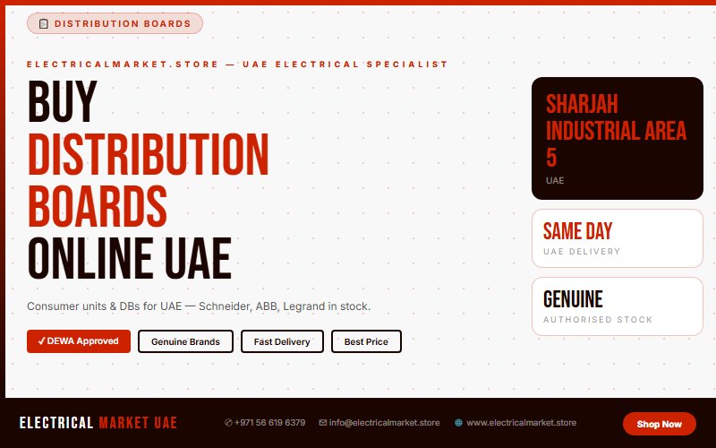 UAE Electrician Supplies — Everything You Need from Sharjah Industrial Area 5 2026