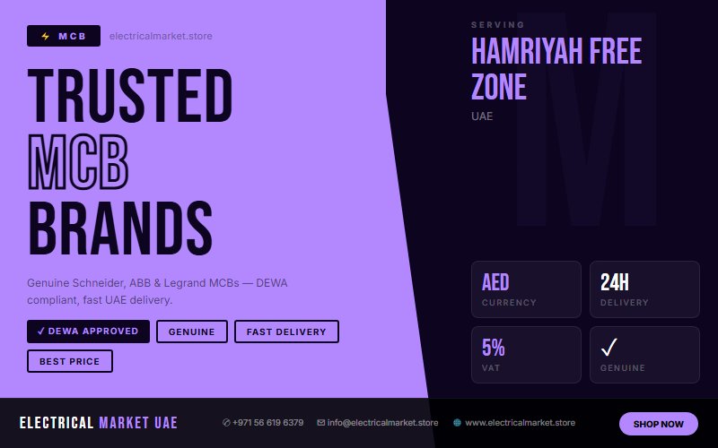 Single Pole vs Double Pole MCB — Which One for Your Hamriyah Free Zone Villa?