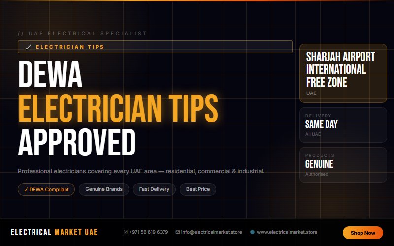 Professional Electrician in Sharjah Airport International Free Zone — Electrical Market UAE Covers Every Area