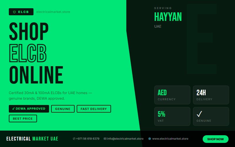 ELCB Tripping Problems in Hayyan — Common Causes and How to Fix Them