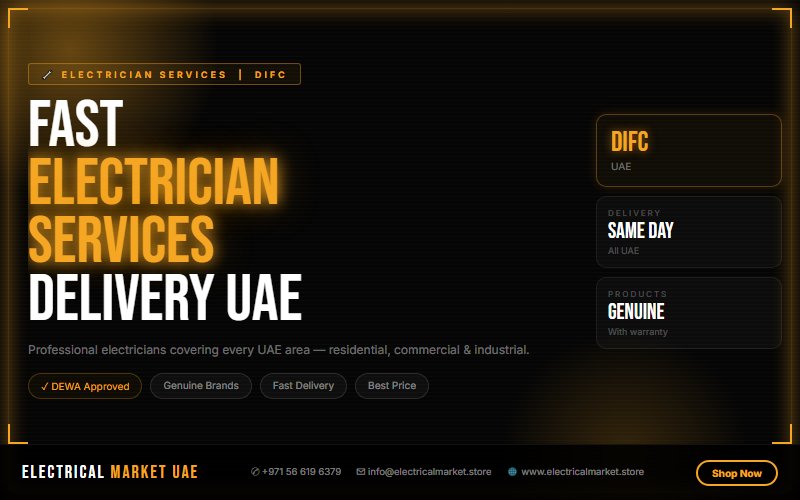 DB Board Installation in DIFC — Professional Electrician, Genuine Brands