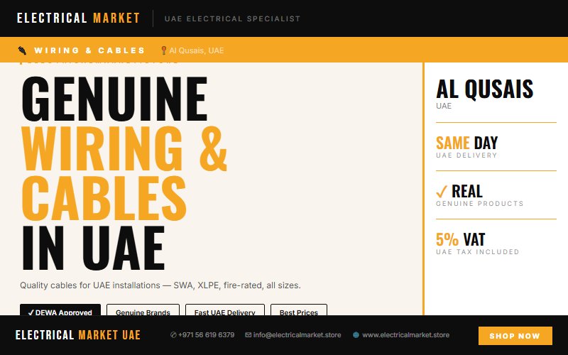 Buy Electrical Switchgear Online UAE — Delivered to Al Qusais Same Day