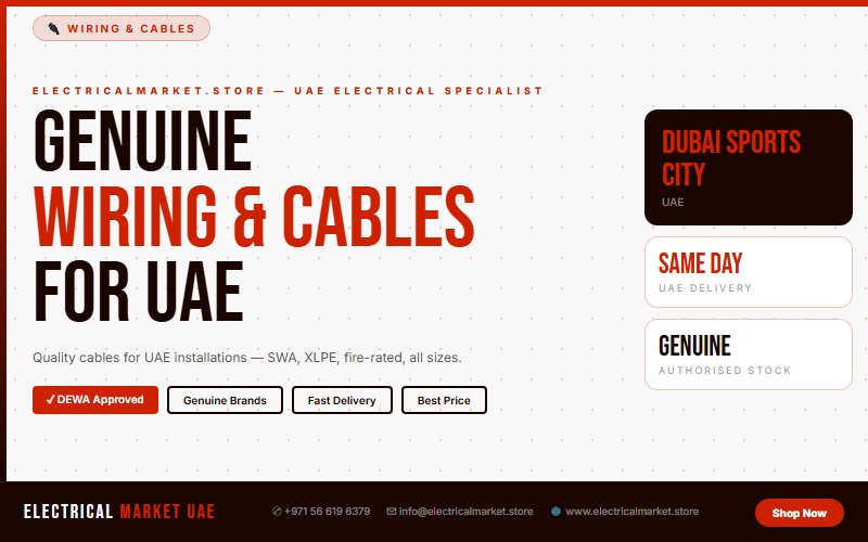 UAE Electrician Supplies — Everything You Need from Dubai Sports City 2026