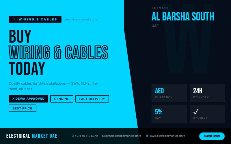 Best Electrical Suppliers in Al Barsha South UAE — Buy Genuine Brands Online 2026