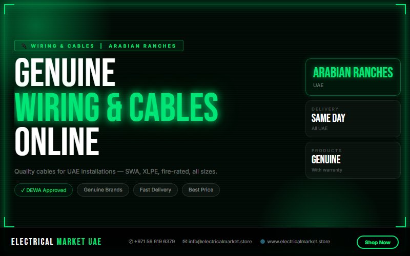 Electrical Products UAE — MCB, MCCB, ELCB & Isolators in Arabian Ranches