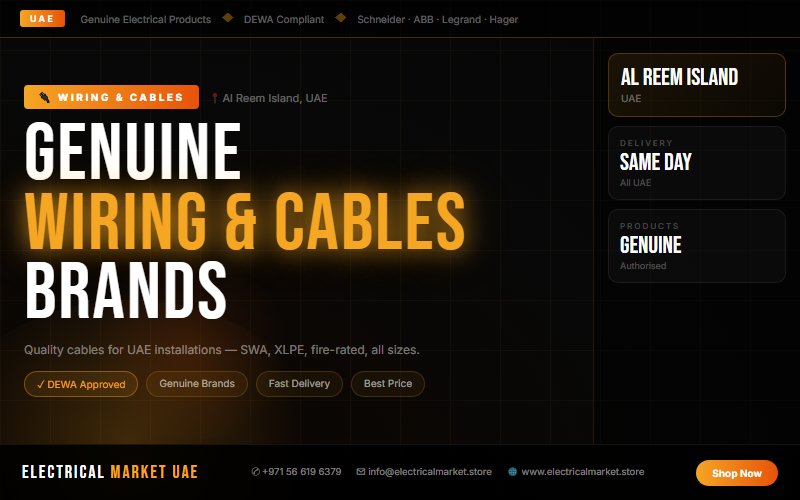 Genuine Schneider, ABB & Legrand Electrical Products in Al Reem Island UAE