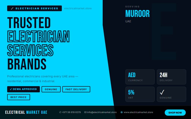 Book a Licensed Electrician in Muroor UAE — Same Day Service Available