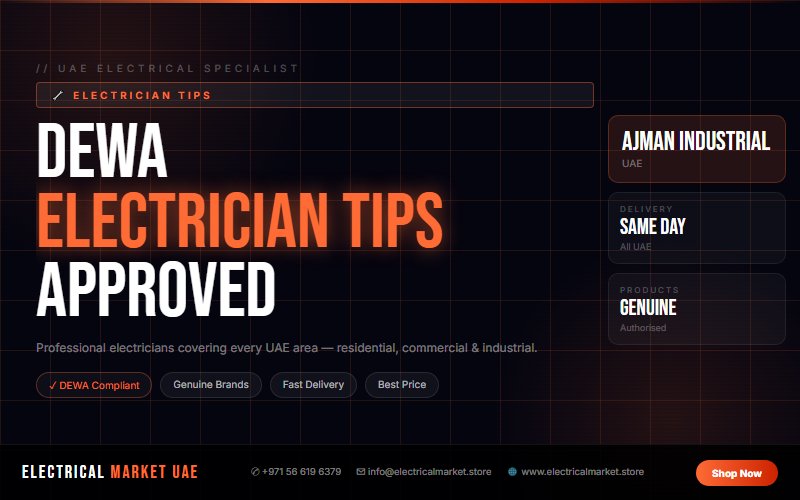 Emergency Electrician Ajman Industrial UAE — Fast Response, Professional Team 2026