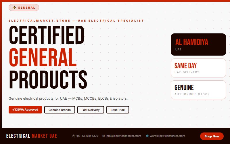 UAE Electrician Supplies — Everything You Need from Al Hamidiya 2026