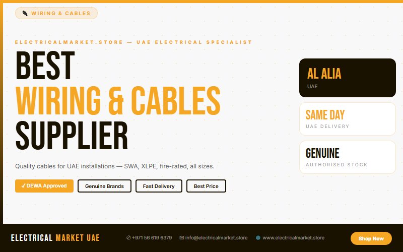 Electrical Equipment for UAE Contractors — Buy Online from Al Alia