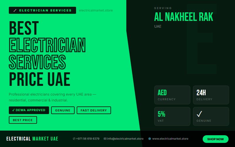 Book a Licensed Electrician in Al Nakheel RAK UAE — Same Day Service Available