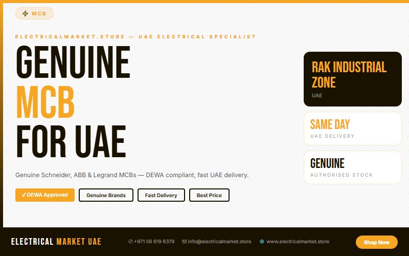 Single Pole vs Double Pole MCB — Which One for Your RAK Industrial Zone Villa?