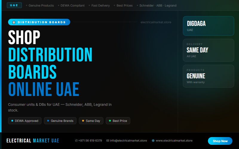 Electrical Safety Products UAE — ELCB, MCB, MCCB for Digdaga 2026