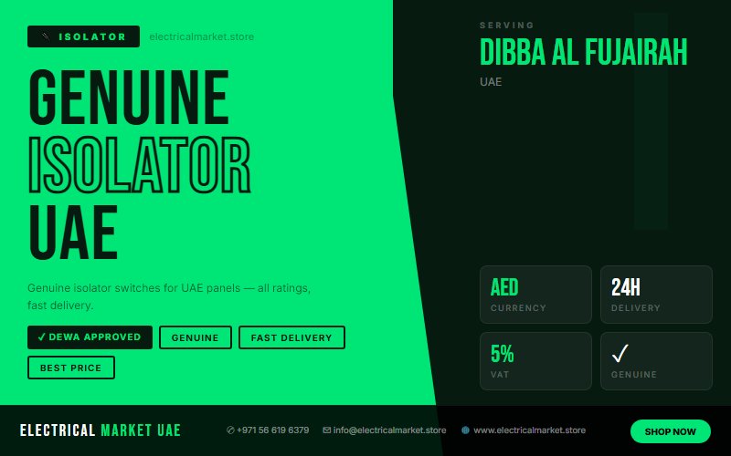 How to Install a Main Isolator Switch in Your Dibba Al Fujairah Distribution Board